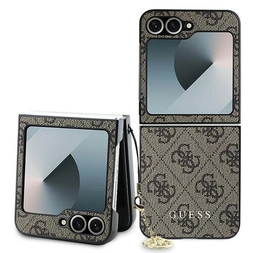 Etui GUESS 4G Charm do Samsung Galaxy Z Flip 6 Brązowy