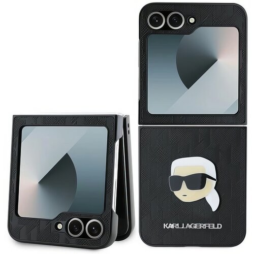 Etui KARL LAGERFELD Saffiano Monogram do Samsung Galaxy Z Flip 6 Czarny