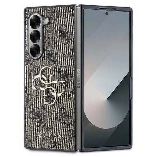Etui GUESS Leather 4G Metal Logo do Samsung Galaxy Z Fold 6 Brązowy