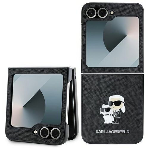Etui KARL LAGERFELD Saffiano Metal Pin do Samsung Galaxy Z Flip 6 Czarny