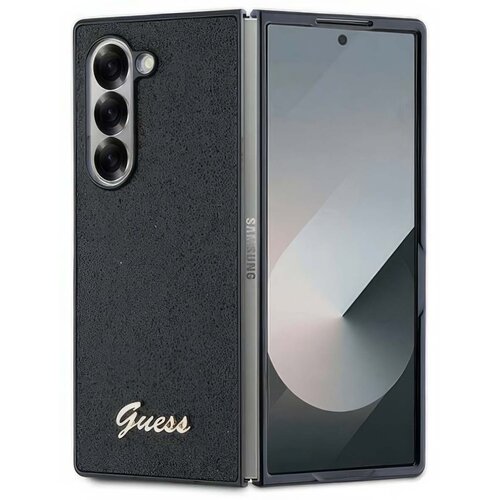 Etui GUESS 4G Glitter Script do Samsung Galaxy Z Fold 6 Czarny