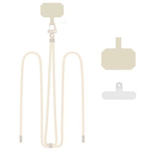 Smycz do telefonu TECH-PROTECT C5S Rope Crossbody Strap Beżowy