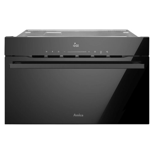 Kuchenka mikrofalowa AMICA AMMB34E1GVB średnica 34.5 cm pojemność 34 L MultiWave System Grill ChildLock Czarny