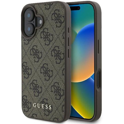 Etui GUESS 4G Classic do Apple iPhone 16 Plus Brązowy
