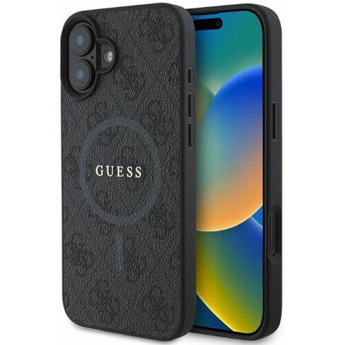 Etui GUESS 4G Ring Classic Logo MagSafe do Apple iPhone 16 Czarny