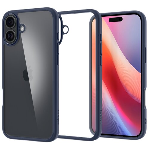 Etui SPIGEN Ultra Hybrid do Apple iPhone 16 Przezroczysto-granatowy
