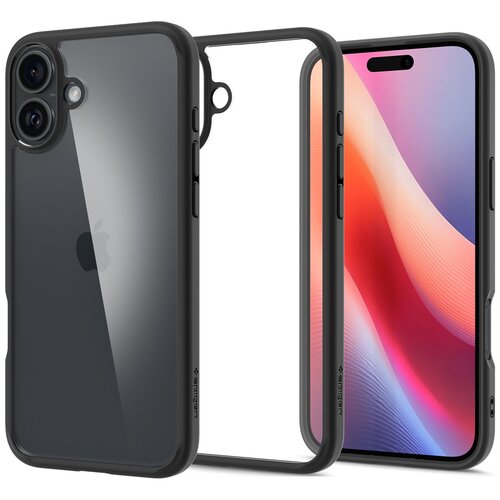 Etui SPIGEN Ultra Hybrid do Apple iPhone 16 Czarny Mat