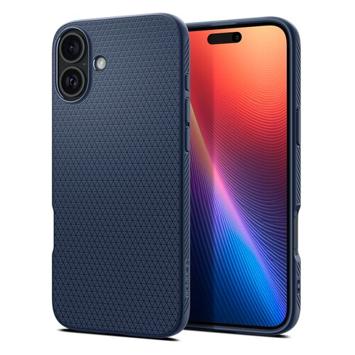 Etui SPIGEN Liquid Air do Apple iPhone 16 Granatowy