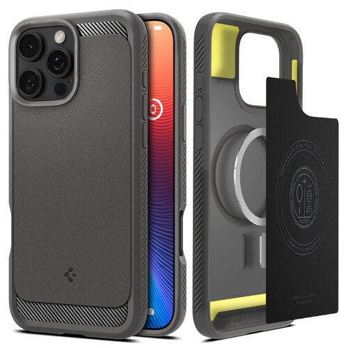 Etui SPIGEN Rugged Armor Mag MagSafe do Apple iPhone 16 Pro Szary