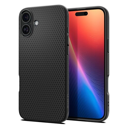 Etui SPIGEN Liquid Air do Apple iPhone 16 Czarny mat