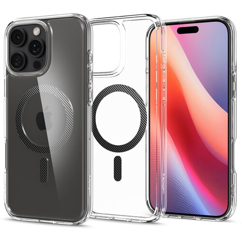 Etui SPIGEN Ultra Hybrid Mag MagSafe do Apple iPhone 16 Pro Przezroczysto-czarny