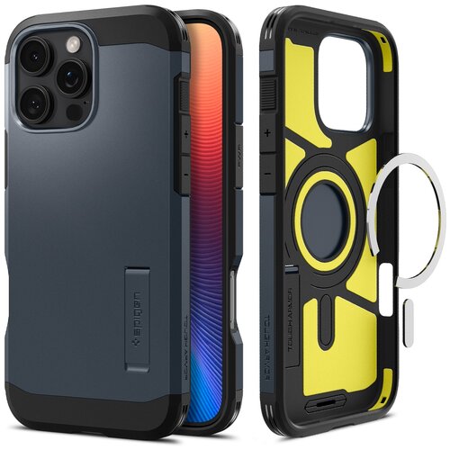 Etui SPIGEN Tough Armor Mag MagSafe do Apple iPhone 16 Pro Metalowy grafit