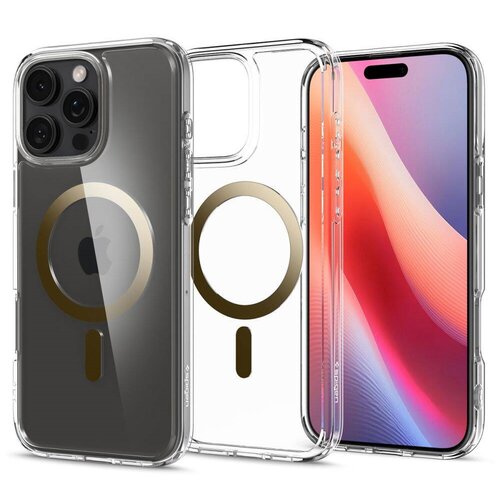 Etui SPIGEN Ultra Hybrid Mag Magsafe do Apple iPhone 16 Pro Max Przezroczysto-złoty