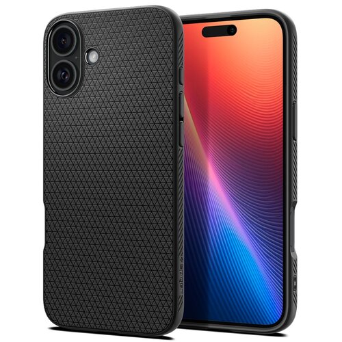 Etui SPIGEN Liquid Air do Apple iPhone 16 Plus Czarny Mat