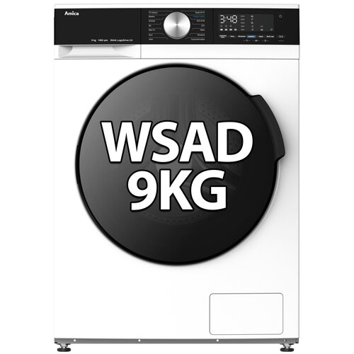 Pralka AMICA TWAC914ALiSP kl.A 9kg 1400 obr A StainPro programy parowe