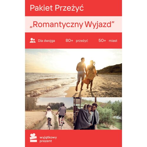 Karta podarunkowa WYJĄTKOWY PREZENT Pakiet Przeżyć - Romantyczny Wyjazd dla Dwojga
