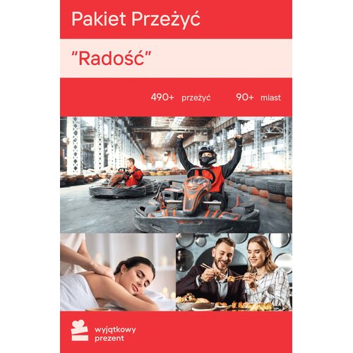 Karta podarunkowa WYJĄTKOWY PREZENT Pakiet Przeżyć - Radość