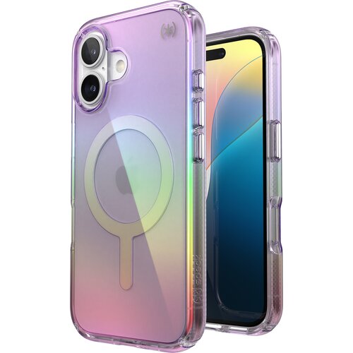 Etui SPECK Presidio2 Lux MagSafe do Apple iPhone 16 Przezroczysto-fioletowy
