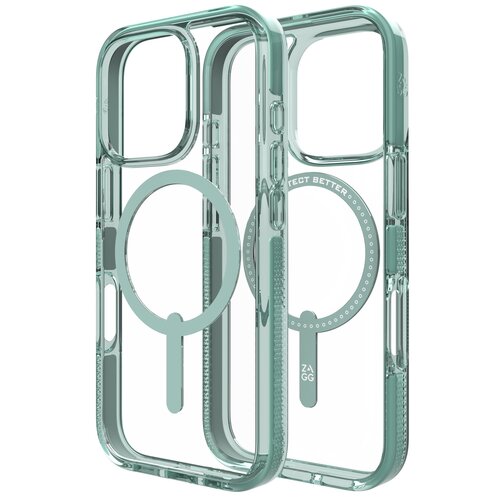Etui ZAGG Santa Cruz Snap MagSafe do Apple iPhone 16 Pro Max Przezroczysto-zielony