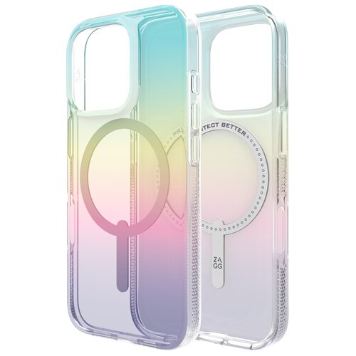 Etui ZAGG Milan Snap Magsafe Iridescent do Apple iPhone 16 Pro Wielokolorowy