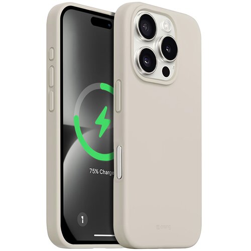 Etui CRONG Color Cover Magnetic MagSafe do Apple iPhone 16 Pro Max Kamienny beż