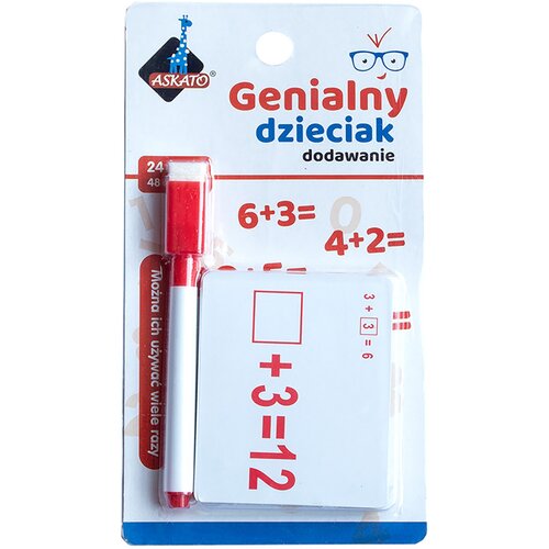 Zabawka edukacyjna ASKATO Genialny dzieciak Fiszki arytmetyczne Dodawanie 110189