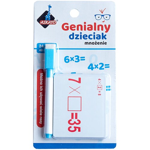 Zabawka edukacyjna ASKATO Genialny dzieciak Fiszki arytmetyczne Mnożenie 110202