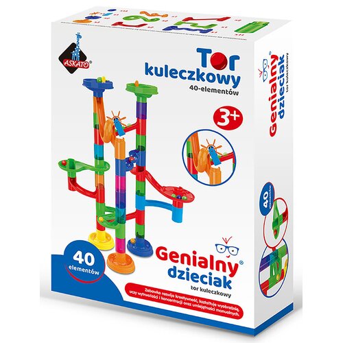 Zabawka ASKATO Tor kuleczkowy 117591 (40 elementów)