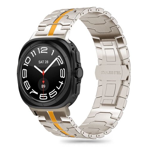 Pasek TECH-PROTECT Stainless Line do Samsung Galaxy Watch Ultra 47mm Tytanowo-pomarańczowy