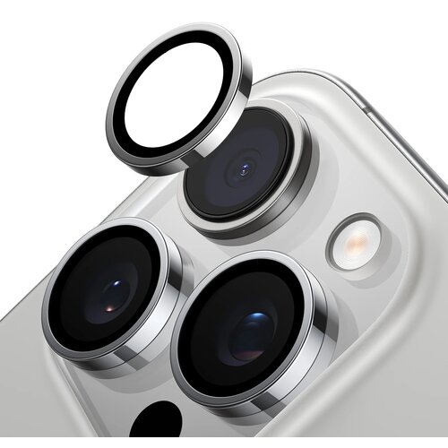 Szkło hartowane na obiektyw TORRAS Lensguard do Apple iPhone 16 Pro Szary
