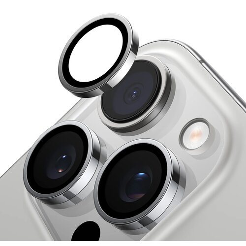 Szkło hartowane na obiektyw TORRAS Lensguard do Apple iPhone 16 Pro Max Szary
