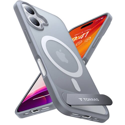 Etui TORRAS Pstand Series do Apple iPhone 16 Plus Szary