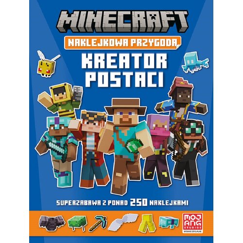 Książka z naklejkami Minecraft Naklejkowa przygoda Kreator postaci (miękka okładka)
