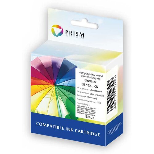 Tusz PRISM do Brother LC-1220BK / LC-1240BK / LC-1280XLBK Czarny 27 ml ZBI-LC1240KNP