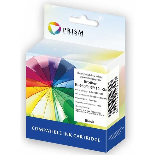 Tusz PRISM do Brother LC-980 / LC985 / LC1100 Czarny 23 ml