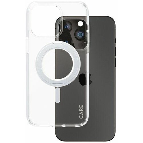 Etui PANZERGLASS Care Kickstand Case MagSafe do Apple iPhone 15 Pro Max Przezroczysto-srebrny