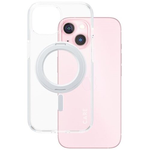 Etui PANZERGLASS Care Kickstand Case MagSafe do Apple iPhone 15 Przezroczysto-srebrny