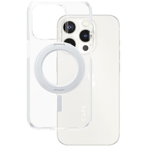 Etui PANZERGLASS Care Kickstand Case MagSafe do Apple iPhone 15 Pro Przezroczysto-srebrny