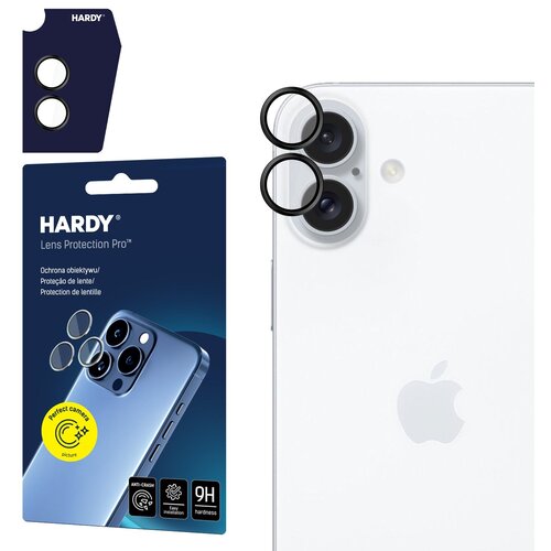 Szkło hartowane na obiektyw 3MK Hardy Lens Protection Pro do Apple iPhone 16/16 Plus Czarny