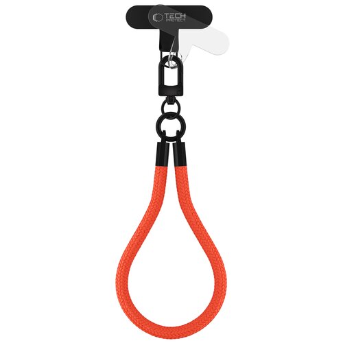 Smycz do telefonu TECH-PROTECT C3S Rope Wrist Strap Neon Pomarańczowo-czarny