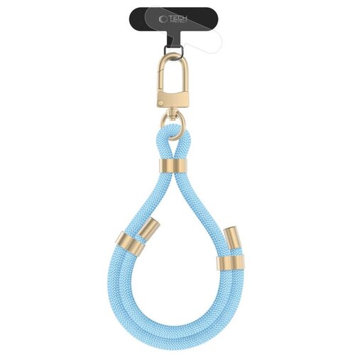 Smycz do telefonu TECH-PROTECT C4S Rope Wrist Strap Niebiesko-złoty