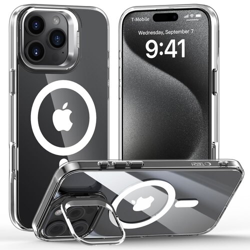 Etui TECH-PROTECT MagStand MagSafe do Apple iPhone 16 Pro Max Transparentny
