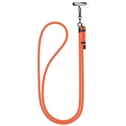 Smycz do telefonu TECH-PROTECT C1S Rope Crossbody Strap Neon Pomarańczowo-czarny