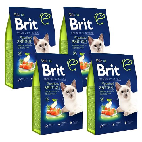 Karma dla kota BRIT Premium By Nature Sterilized Łosoś 4 x 1.5 kg