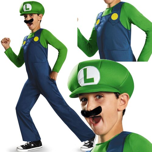 Strój karnawałowy DISGUISE Super Mario Luigi 110-122 cm