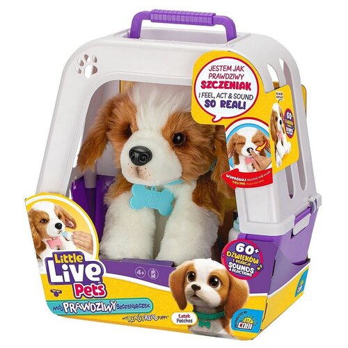 Zabawka interaktywna COBI Little Live Pets Piesek z transporterem MO-26548