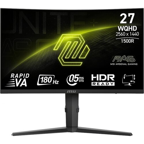 Monitor MSI MAG 275CQPF 27" 2560x1440px 180Hz 0.5 ms [GTG] Curved