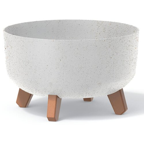 Doniczka PROSPERPLAST Gracia Low Eco Wood DGRL300LW-S449W 6.8L Biały