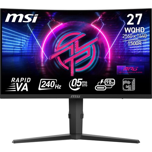 Monitor MSI MPG 275CQRXF 27" 2560x1440px 240Hz 0.5 ms [GTG] Curved