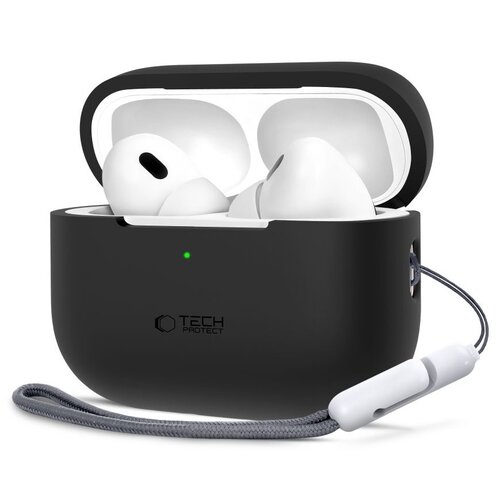 Etui na słuchawki TECH-PROTECT Silicone do Apple Airpods Pro 1/2 Czarny